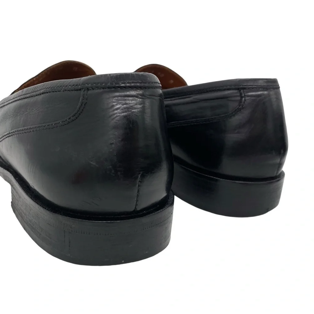 Bostonian Black Leather Classic Tassel Loafers Dress Shoes